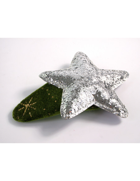 SPINKA BOŻE NARODZENIE SREBRNA DUŻA GWIAZDA XL Lolita Akcesoria