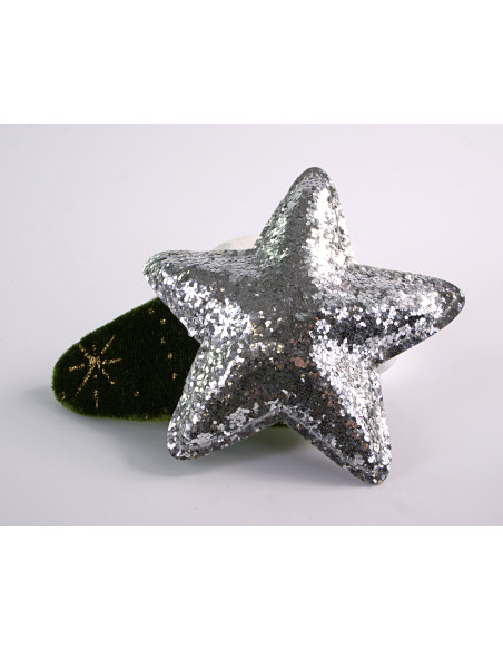 SPINKA BOŻE NARODZENIE SREBRNA DUŻA GWIAZDA XL Lolita Akcesoria