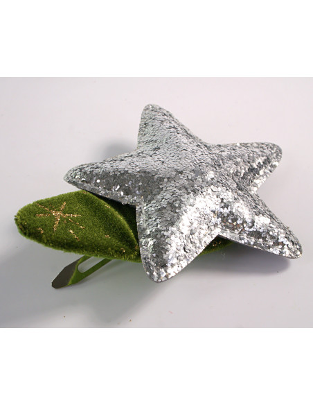 SPINKA BOŻE NARODZENIE SREBRNA DUŻA GWIAZDA XL Lolita Akcesoria