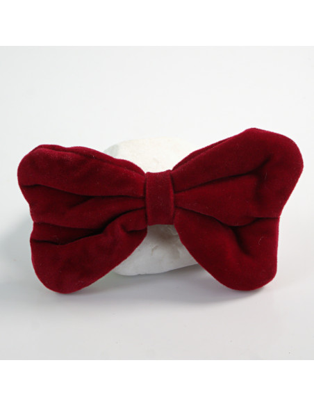 SPINKA BOŻE NARODZENIE AKSAMITNA KOKARDA a'la MUCHA  Lolita Akcesoria