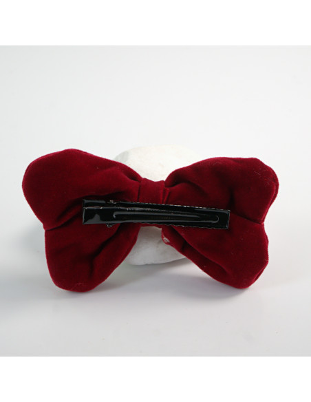 SPINKA BOŻE NARODZENIE AKSAMITNA KOKARDA a'la MUCHA  Lolita Akcesoria