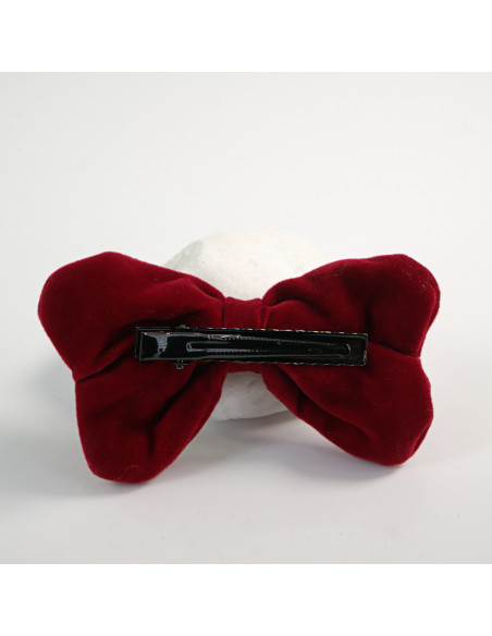 SPINKA BOŻE NARODZENIE AKSAMITNA KOKARDA a'la MUCHA  Lolita Akcesoria