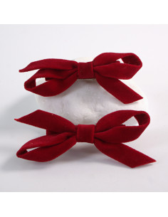SPINKI BOŻE NARODZENIE CZERWONE AKSAMITNE KOKARDKI Lolita...