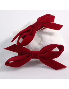 SPINKI BOŻE NARODZENIE CZERWONE AKSAMITNE KOKARDKI Lolita... 2