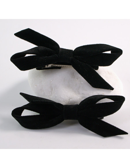 SPINKI BOŻE NARODZENIE CZERWONE AKSAMITNE KOKARDKI Lolita Akcesoria 2 SZT.