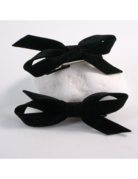 SPINKI BOŻE NARODZENIE CZERWONE AKSAMITNE KOKARDKI Lolita Akcesoria 2 SZT.