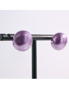 Kolczyki FIOLETOWE Duże Perły  Lolita Akcesoria srebrny... 2