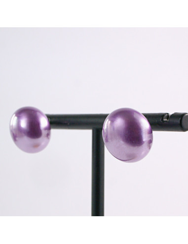 Kolczyki FIOLETOWE Duże Perły  Lolita Akcesoria...