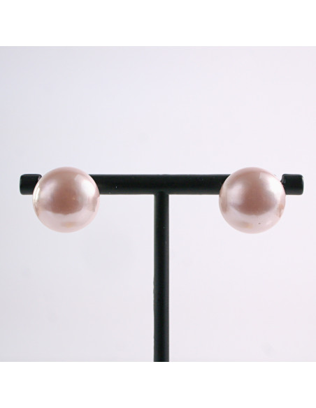 Kolczyki BLADY RÓŻ Duże Perły Lolita Akcesoria srebrny sztyft 925 1,6 cm