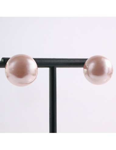 Kolczyki BLADY RÓŻ Duże Perły Lolita Akcesoria...