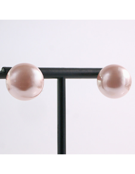 Kolczyki BLADY RÓŻ Duże Perły Lolita Akcesoria srebrny sztyft 925 1,6 cm