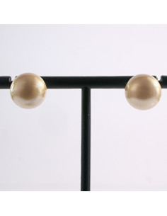 Kolczyki MIODOWY Duże Perły Lolita Akcesoria srebrny...