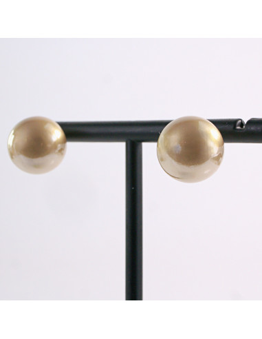 Kolczyki MIODOWY Duże Perły Lolita Akcesoria...