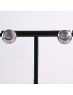 Kolczyki  SZARE  Perły  Lolita Akcesoria srebrny sztyft...