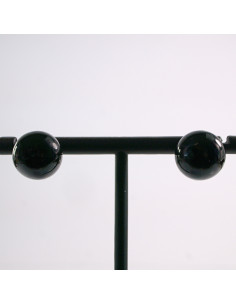 Kolczyki CZARNE Perły  Lolita Akcesoria srebrny sztyft...