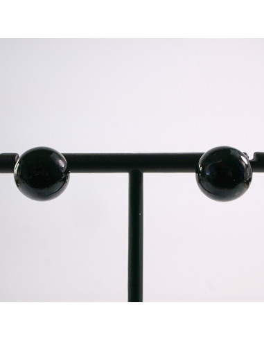 Kolczyki CZARNE Perły  Lolita Akcesoria srebrny...