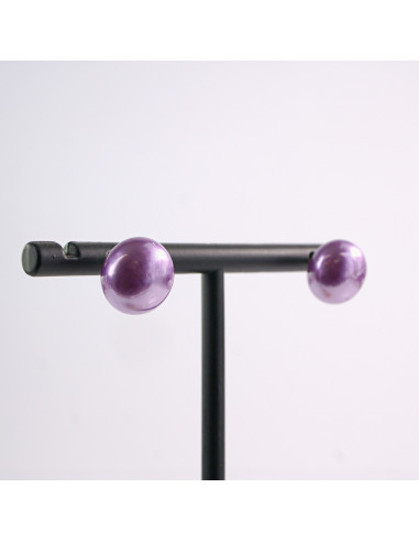 Kolczyki FIOLETOWE  Perły  Lolita Akcesoria...