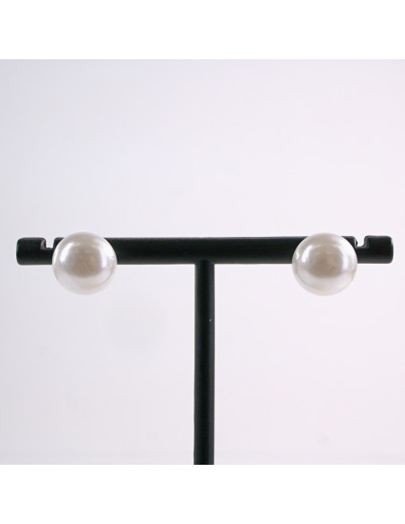 Kolczyki BIAŁE  Perły  Lolita Akcesoria srebrny sztyft 925 1 cm PERŁA