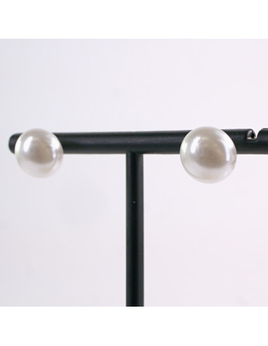 Kolczyki BIAŁE  Perły  Lolita Akcesoria srebrny...