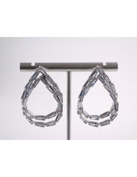 Kolczyki WIECZOROWE Z CYRKONIAMI ŁEZKI  Lolita Akcesoria srebrny sztyft 925