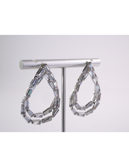 Kolczyki WIECZOROWE Z CYRKONIAMI ŁEZKI  Lolita Akcesoria srebrny sztyft 925