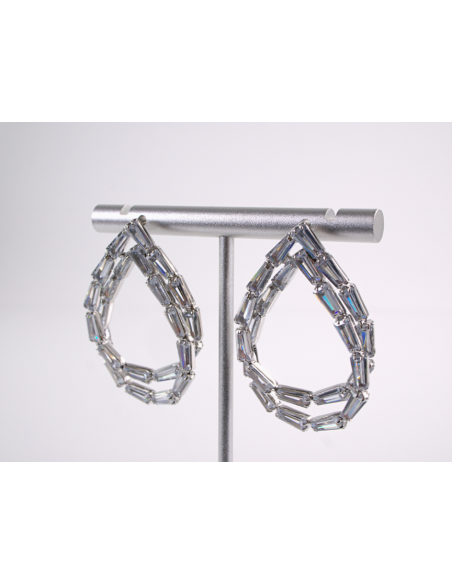 Kolczyki WIECZOROWE Z CYRKONIAMI ŁEZKI  Lolita Akcesoria srebrny sztyft 925