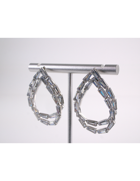 Kolczyki WIECZOROWE Z CYRKONIAMI ŁEZKI  Lolita Akcesoria srebrny sztyft 925