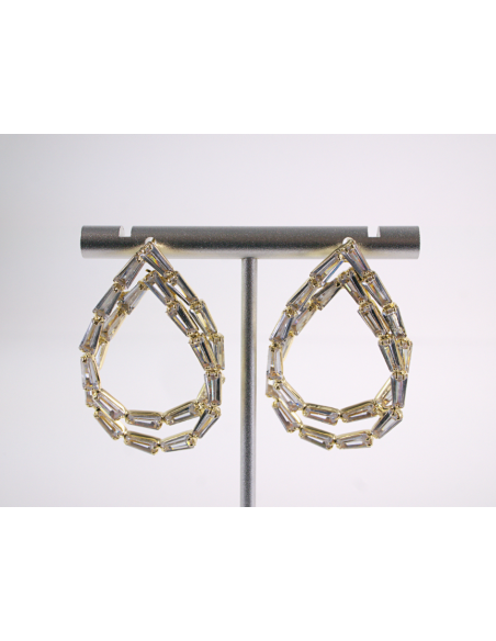 Kolczyki WIECZOROWE Z CYRKONIAMI ŁEZKI  Lolita Akcesoria srebrny sztyft 925