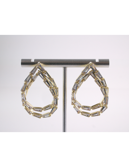 Kolczyki WIECZOROWE Z CYRKONIAMI ŁEZKI  Lolita Akcesoria srebrny sztyft 925