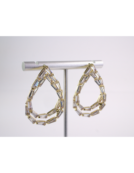 Kolczyki WIECZOROWE Z CYRKONIAMI ŁEZKI  Lolita Akcesoria srebrny sztyft 925