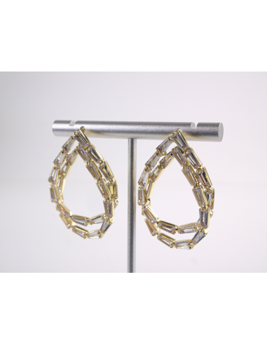 Kolczyki WIECZOROWE Z CYRKONIAMI ŁEZKI  Lolita...