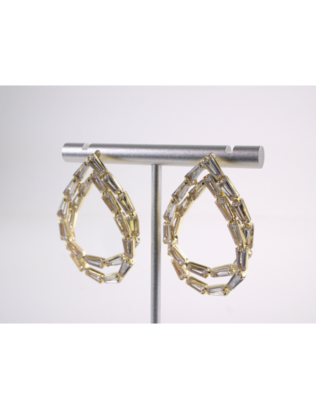 Kolczyki WIECZOROWE Z CYRKONIAMI ŁEZKI  Lolita Akcesoria srebrny sztyft 925