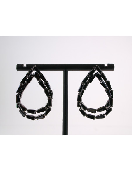 Kolczyki WIECZOROWE Z CYRKONIAMI ŁEZKI  Lolita Akcesoria srebrny sztyft 925