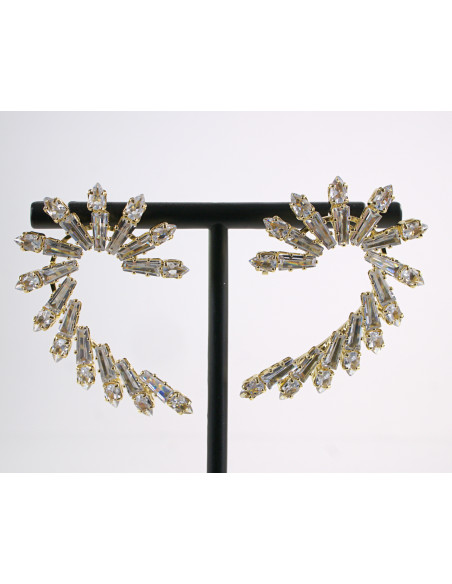 Kolczyki WIECZOROWE ZŁOTE SKRZYDŁA Lolita Akcesoria srebrny sztyft 925