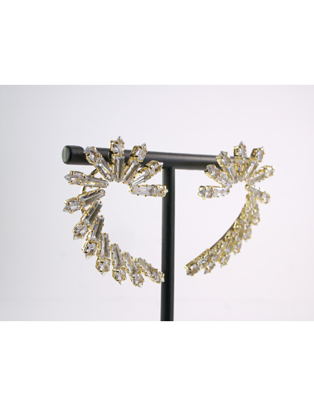 Kolczyki WIECZOROWE ZŁOTE SKRZYDŁA Lolita Akcesoria srebrny sztyft 925