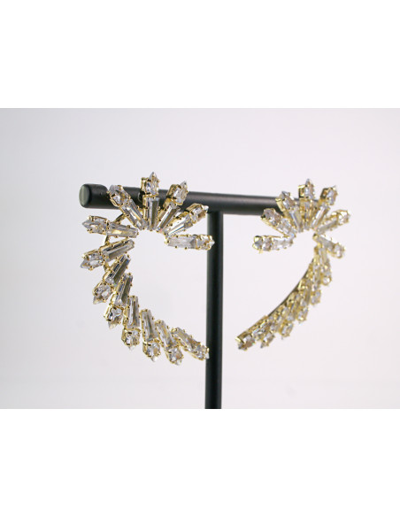 Kolczyki WIECZOROWE ZŁOTE SKRZYDŁA Lolita Akcesoria srebrny sztyft 925