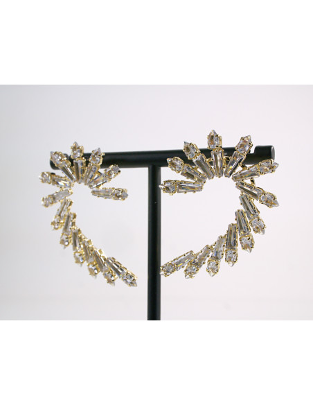 Kolczyki WIECZOROWE ZŁOTE SKRZYDŁA Lolita Akcesoria srebrny sztyft 925