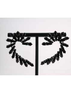 Kolczyki WIECZOROWE CZARNE  SKRZYDŁA Lolita Akcesoria...