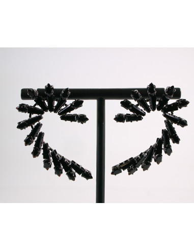 Kolczyki WIECZOROWE CZARNE  SKRZYDŁA Lolita...