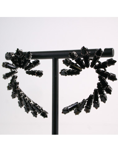 Kolczyki WIECZOROWE CZARNE  SKRZYDŁA Lolita...