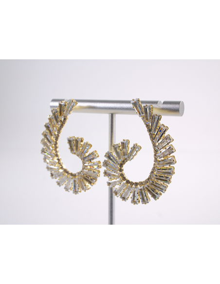 Kolczyki WIECZOROWE Z CYRKONIAMI ZAWIJAS Lolita Akcesoria