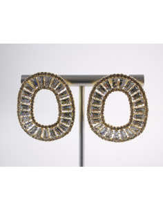 Kolczyki WIECZOROWE Z CYRKONIAMI ZŁOTE Lolita Akcesoria...