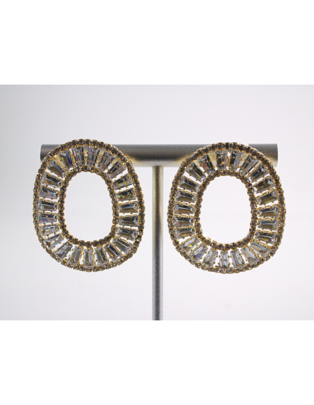 Kolczyki WIECZOROWE Z CYRKONIAMI ZŁOTE Lolita Akcesoria SREBRNY SZTYFT 925