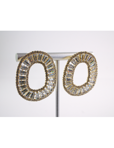 Kolczyki WIECZOROWE Z CYRKONIAMI ZŁOTE Lolita...