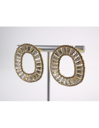 Kolczyki WIECZOROWE Z CYRKONIAMI ZŁOTE Lolita...