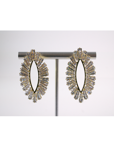 Kolczyki WIECZOROWE Z CYRKONIAMI ZŁOTE Lolita...