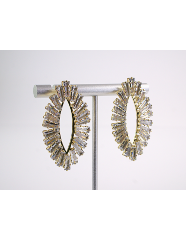 Kolczyki WIECZOROWE Z CYRKONIAMI ZŁOTE Lolita...