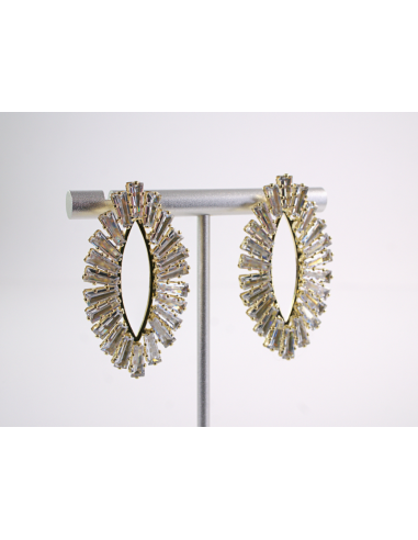 Kolczyki WIECZOROWE Z CYRKONIAMI ZŁOTE Lolita...