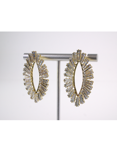 Kolczyki WIECZOROWE Z CYRKONIAMI ZŁOTE Lolita...