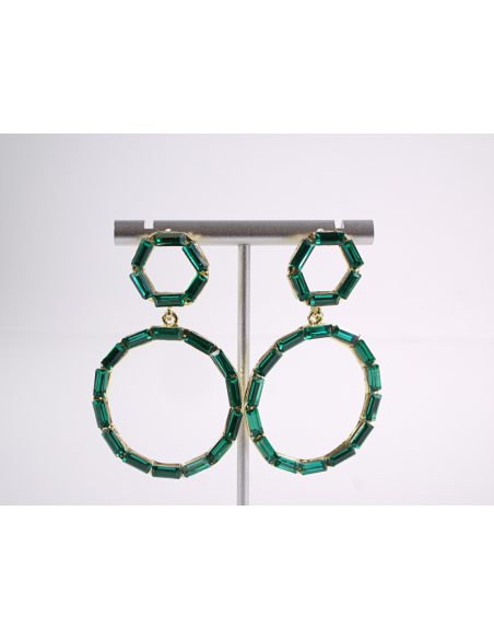 Kolczyki WIECZOROWE Z CYRKONIAMI  Lolita Akcesoria srebrny sztyft 925